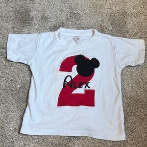 Disney White Kids t-Shirt 2nd Birthday Mickey  Mouse Design